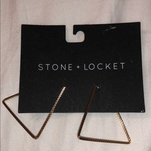Stone + Locket Earrings